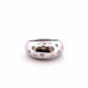 Bague jonc or blanc 10 diamants