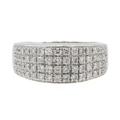 Bague Jonc Or blanc Diamant