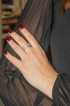 Bague Jonc Or blanc Diamant