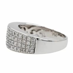 Bague Jonc Or blanc Diamant