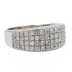 Bague Jonc Or blanc Diamant