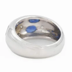 Bague Jonc Or blanc Saphir