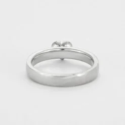 Bague jonc or gris diamant coeur