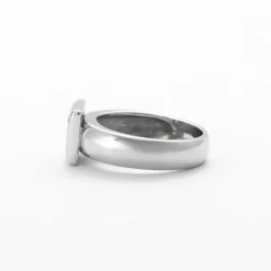 Bague Jonc Or Gris et Diamants