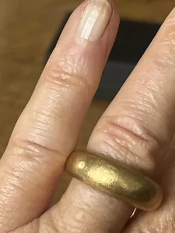 Bague Jonc Or Jaune Brossé