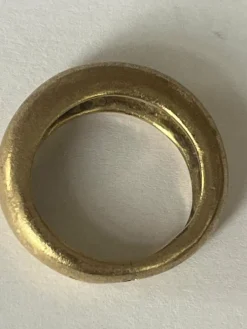 Bague Jonc Or Jaune Brossé