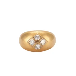 Bague Jonc Or Jaune Diamants