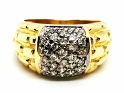 Bague Jonc Or jaune Diamant