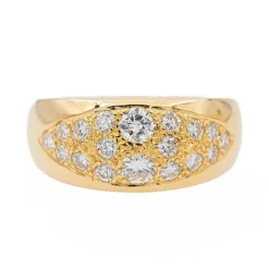 Bague Jonc Or jaune Diamant