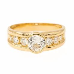 Bague Jonc Or jaune Diamant
