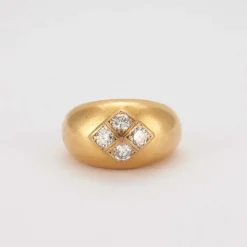Bague Jonc Or Jaune Diamants