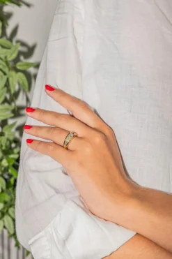 Bague Jonc Or jaune Diamant