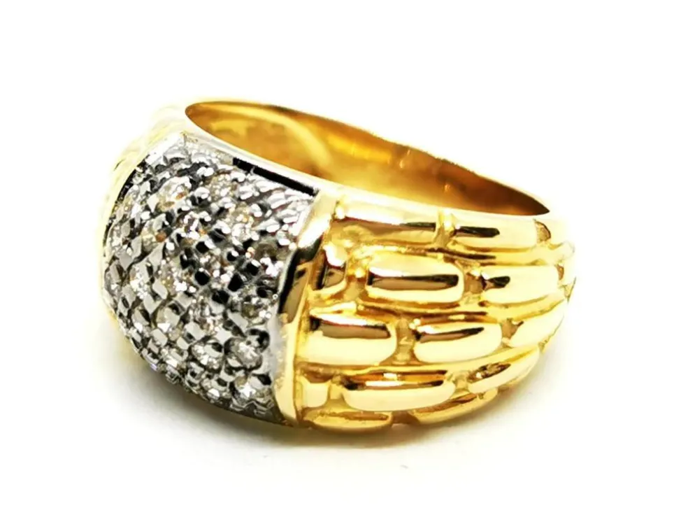 Bague Jonc Or jaune Diamant