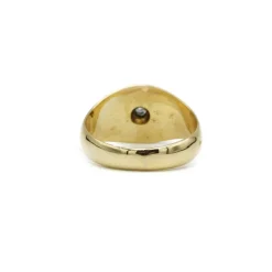 Bague jonc or jaune diamants