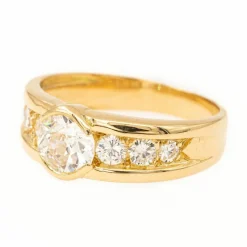 Bague Jonc Or jaune Diamant