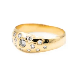 Bague Jonc Or jaune Diamant