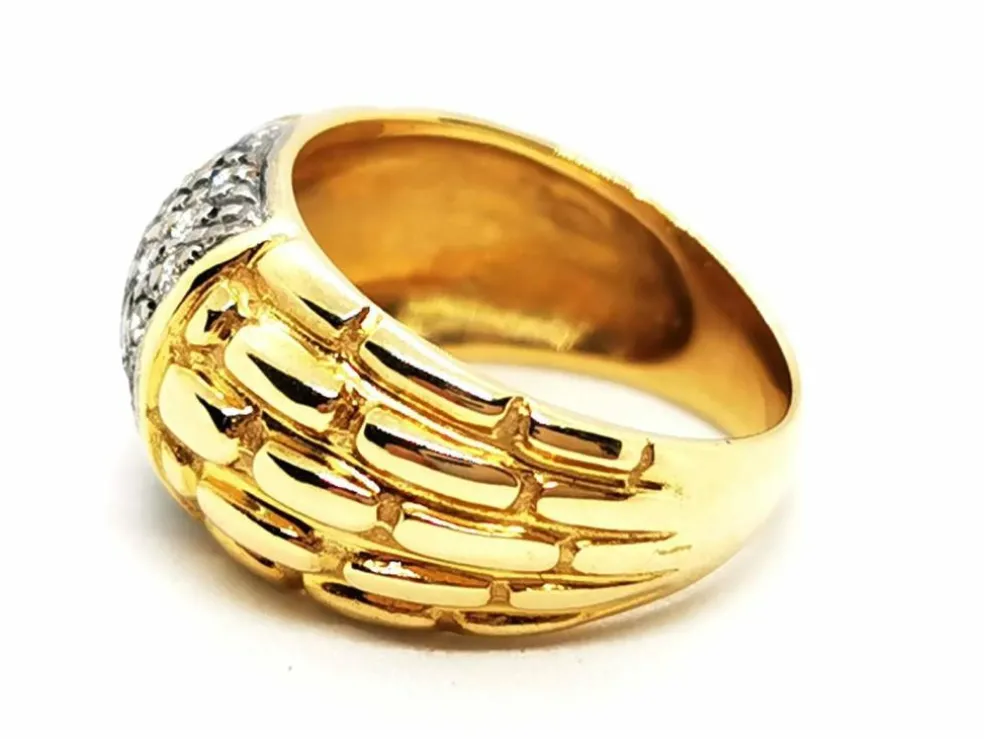 Bague Jonc Or jaune Diamant
