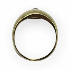 Bague jonc or jaune diamant