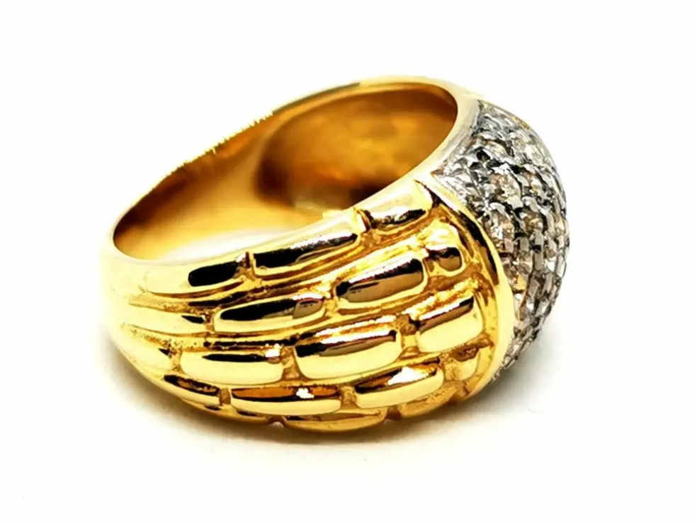 Bague Jonc Or jaune Diamant