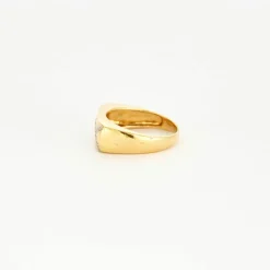 Bague jonc or jaune diamants