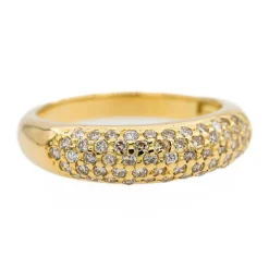 Bague Jonc Or jaune Diamant