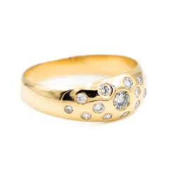 Bague Jonc Or jaune Diamant
