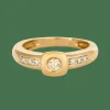 Bague jonc or jaune et diamants