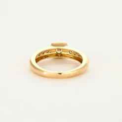 Bague jonc or jaune et diamants