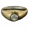 Bague Jonc or jaune et platine