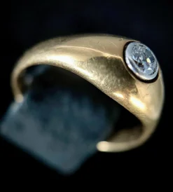 Bague Jonc or jaune et platine