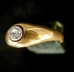 Bague Jonc or jaune et platine