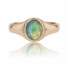 Bague jonc or jaune opale