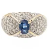 Bague Jonc Or jaune Saphir