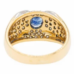 Bague Jonc Or jaune Saphir