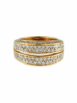BAGUE JONC PAVEE DE DIAMANTS