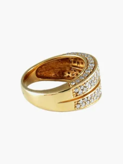 BAGUE JONC PAVEE DE DIAMANTS