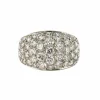 Bague jonc platine diamants