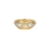 Bague Jonc Retro en or jaune et diamants
