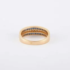 Bague Jonc saphirs, diamants