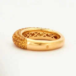 Bague Jonc Saphirs Jaunes