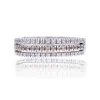 Bague jonc triple rang diamants