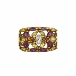 BAGUE "JULIA" PIERRES DE COULEUR