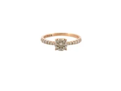 bague juliette juju j0303p 6mm en or rose 18k & diamants 0.45ct