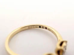 bague juliette juju j0306y 5mm en or jaune 18k & diamants 0.25ct
