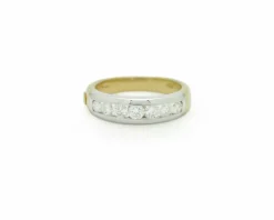 Bague King Charles en or jaune et blanc avec diamants