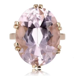 Bague kunzite vintage en or