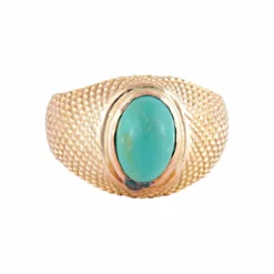 BAGUE « LA TURQUOISE » OR JAUNE