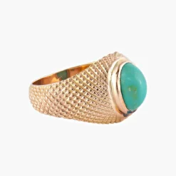BAGUE « LA TURQUOISE » OR JAUNE
