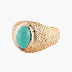 BAGUE « LA TURQUOISE » OR JAUNE