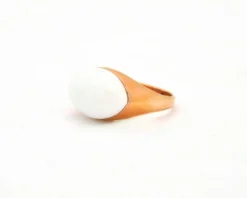 Bague Labriola avec agate blanche